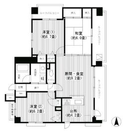 パークヒルズ武蔵小杉 801 間取り図
