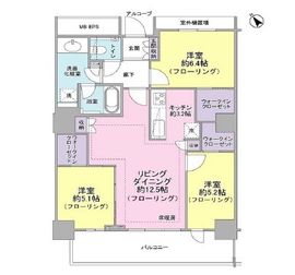 ステーションツインタワーズ糀谷フロントウエスト 7階 間取り図