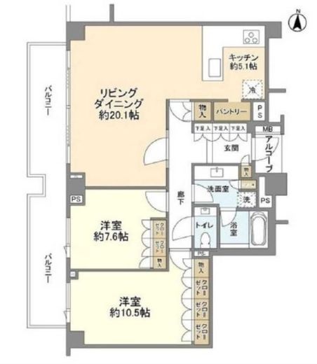 プレステージ代々木大山町 3階 間取り図