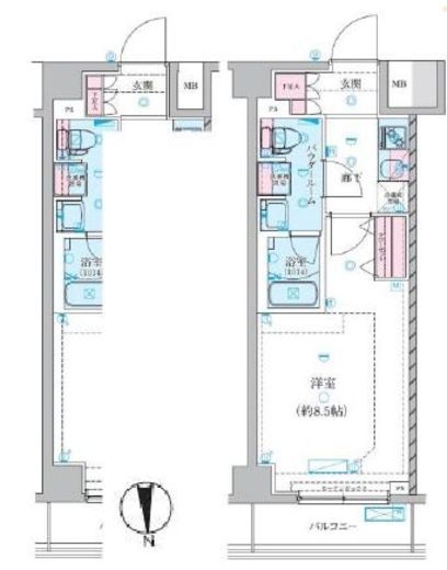 GENOVIA川崎鈴木町skygarden 1階 間取り図