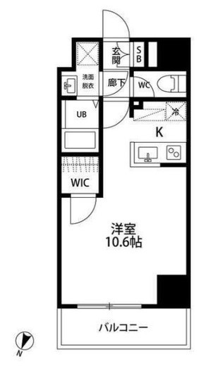 ルクレ池袋 803 間取り図