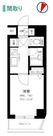 パレステュディオ渋谷ウエスト 9階 間取り図