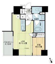 ローレルコート市ヶ谷 7階 間取り図