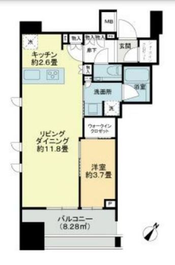 グランリビオ表参道 3階 間取り図