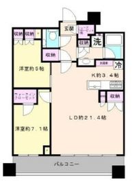 パークタワー勝どきミッド/サウス 53階 間取り図