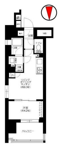 ウィルローズ立川 4階 間取り図