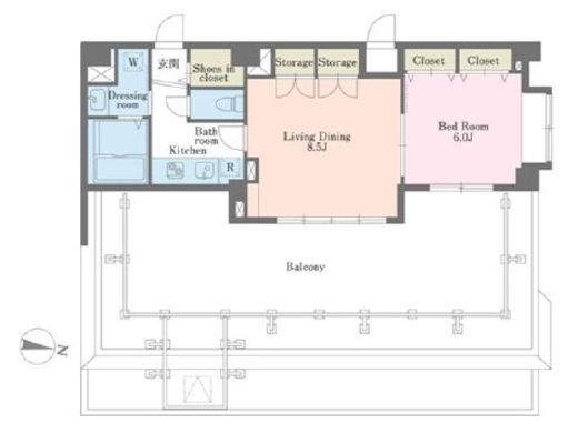 デュオステージ大塚 6階 間取り図