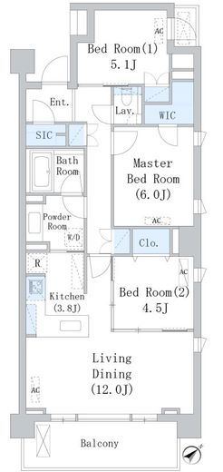 パークアクシス千川 205 間取り図