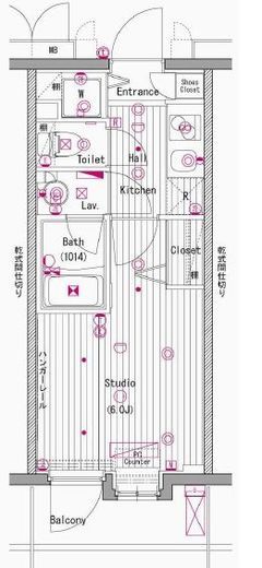 グランド・ガーラ横濱元町 7階 間取り図