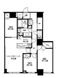 THE KOSUGI TOWER 14階 間取り図