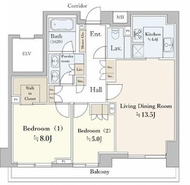 クラッシィハウス高輪 2階 間取り図