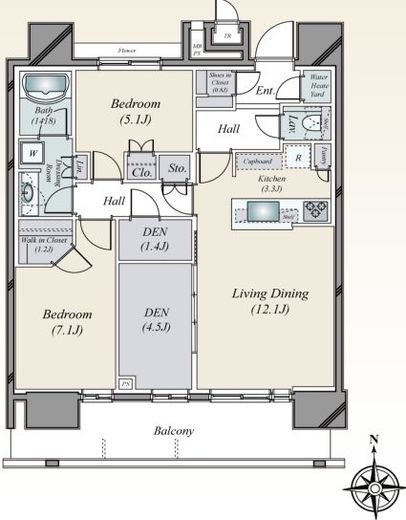 THE TOYOSU TOWER 32階 間取り図