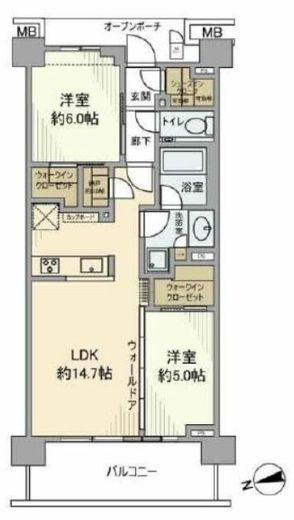 プラウド練馬中村橋マークス 2階 間取り図