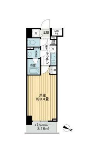 ライオンズクオーレ東京三ノ輪シティゲート 3階 間取り図