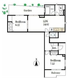パークテラス駒場 1階 間取り図