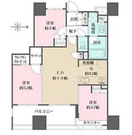 ザ・パークハウス浅草橋西レジデンス 14階 間取り図