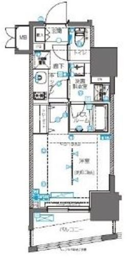 ZOOM横浜桜木町 9階 間取り図