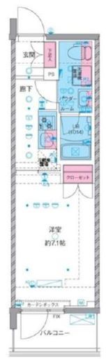 ジェノヴィア横浜石川町 5階 間取り図