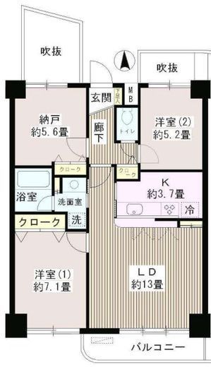 サンハイム 1002 間取り図
