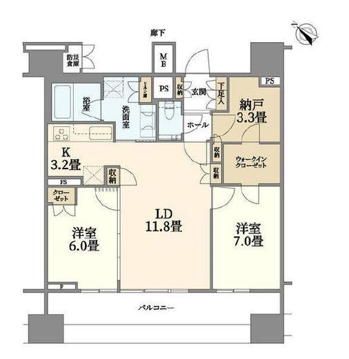 ドレッセ都立大学 11階 間取り図