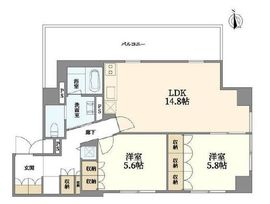 ピアース自由が丘 6階 間取り図