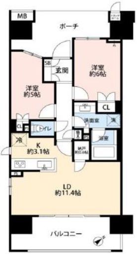プラウドシティ池袋本町 7階 間取り図