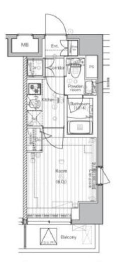 プレミアムキューブ横浜反町 6階 間取り図