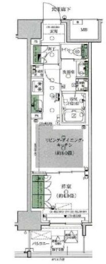 ルフォンリブレ木場 6階 間取り図