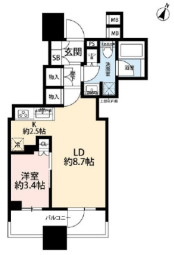 グランリビオ表参道 2階 間取り図
