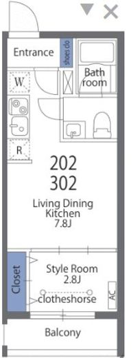 ROXIS日暮里 202 間取り図