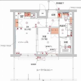 ハーモニーレジデンス武蔵小杉フォレストスクエア 407 間取り図