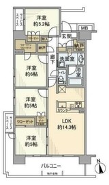 オハナ橋本 6階 間取り図