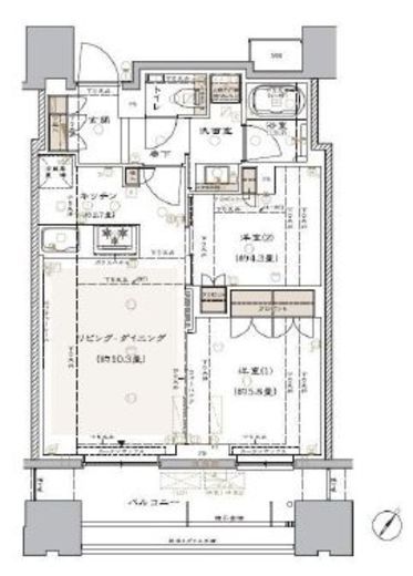 グランリビオ表参道 4階 間取り図