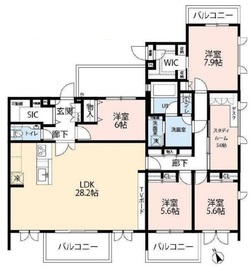代々木公園ヒルズスクエア 4階 間取り図