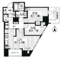 プラウドタワー本郷東大前 16階 間取り図