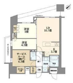 バウス藤沢 6階 間取り図