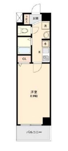 コンフィアンサ等々力 204 間取り図