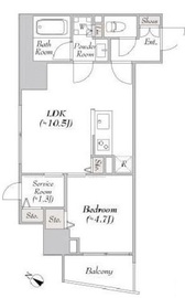 LUMIEC KITASHINAGAWA (ルミーク北品川) 403 間取り図