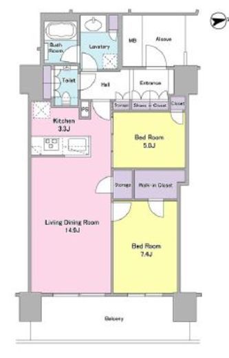 BLUE HARBOR TOWERみなとみらい (ブルーハーバータワーみなとみらい) 21階 間取り図