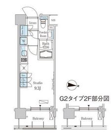 パークアクシス東高円寺 305 間取り図