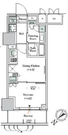 ONE ROOF RESIDENCE NISHI NIPPORI (ワンルーフレジデンス西日暮里) 402 間取り図