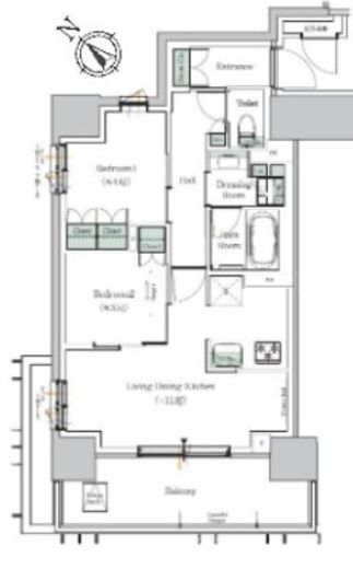 ONE ROOF RESIDENCE NISHI NIPPORI (ワンルーフレジデンス西日暮里) 403 間取り図
