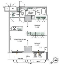 ONE ROOF RESIDENCE NISHI NIPPORI (ワンルーフレジデンス西日暮里) 803 間取り図