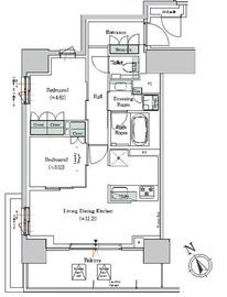 ONE ROOF RESIDENCE NISHI NIPPORI (ワンルーフレジデンス西日暮里) 404 間取り図