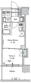 ONE ROOF RESIDENCE NISHI NIPPORI (ワンルーフレジデンス西日暮里) 806 間取り図