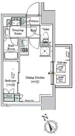 ONE ROOF RESIDENCE NISHI NIPPORI (ワンルーフレジデンス西日暮里) 410 間取り図