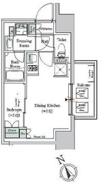 ONE ROOF RESIDENCE NISHI NIPPORI (ワンルーフレジデンス西日暮里) 810 間取り図