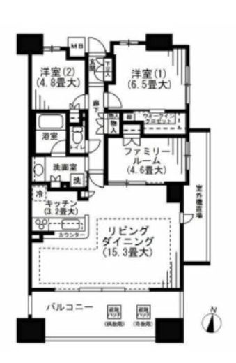 ブランズ亀有 15階 間取り図
