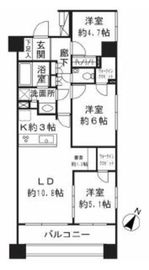 バースシティ横浜大通り公園 3階 間取り図
