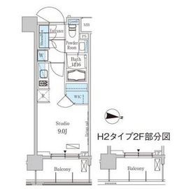 パークアクシス東高円寺 703 間取り図